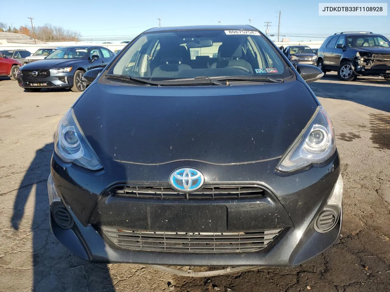 2015 Toyota Prius C VIN: JTDKDTB33F1108928 Lot: 80875254