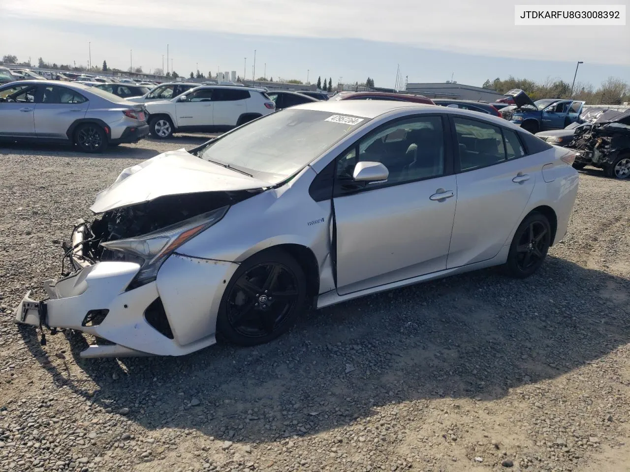 2016 Toyota Prius VIN: JTDKARFU8G3008392 Lot: 47957264