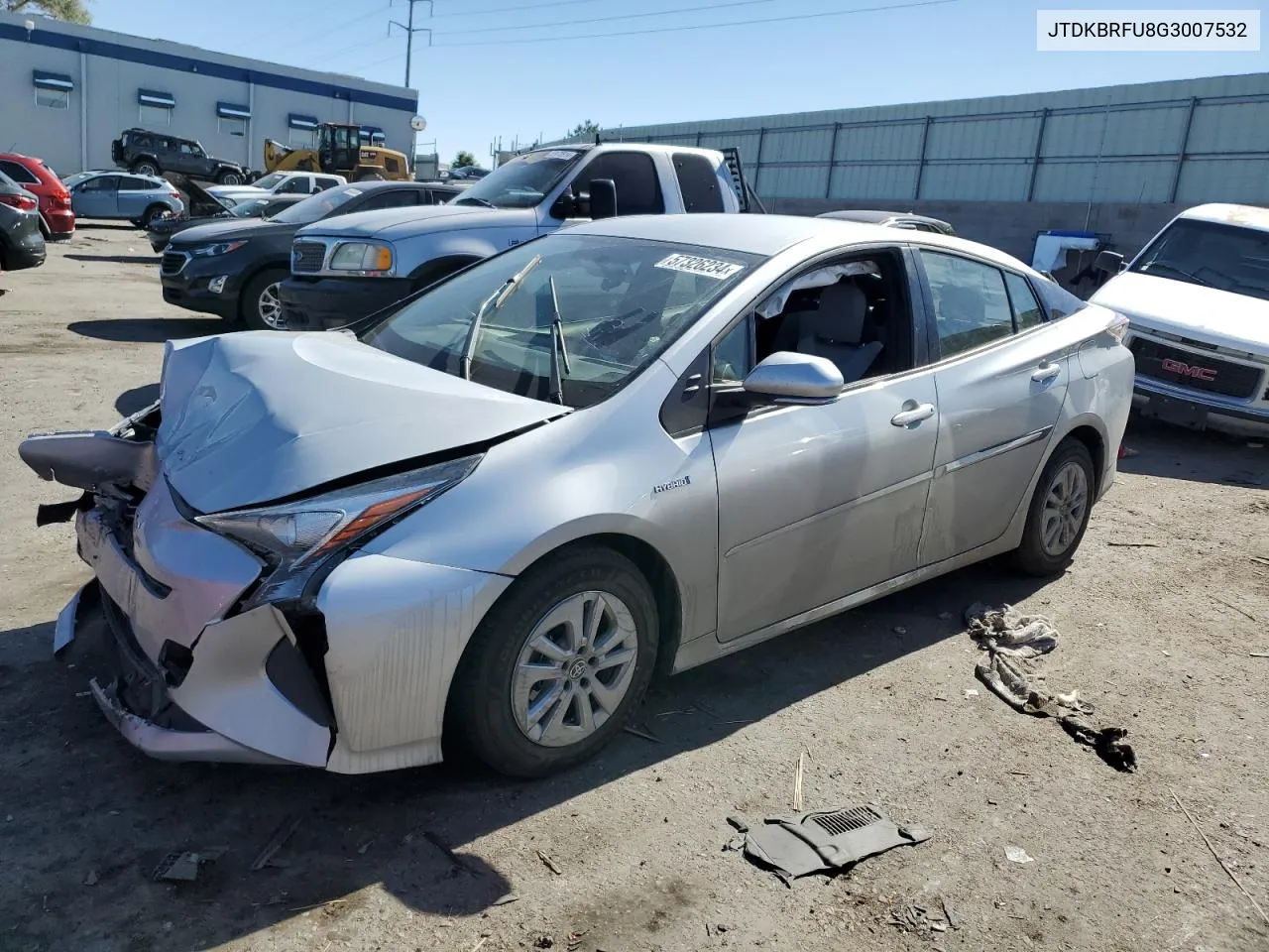 2016 Toyota Prius VIN: JTDKBRFU8G3007532 Lot: 57326234