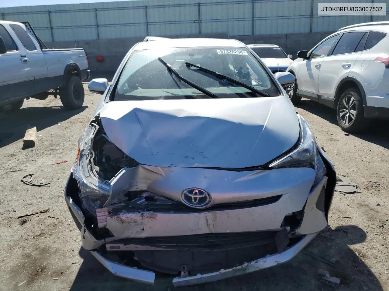 2016 Toyota Prius VIN: JTDKBRFU8G3007532 Lot: 57326234