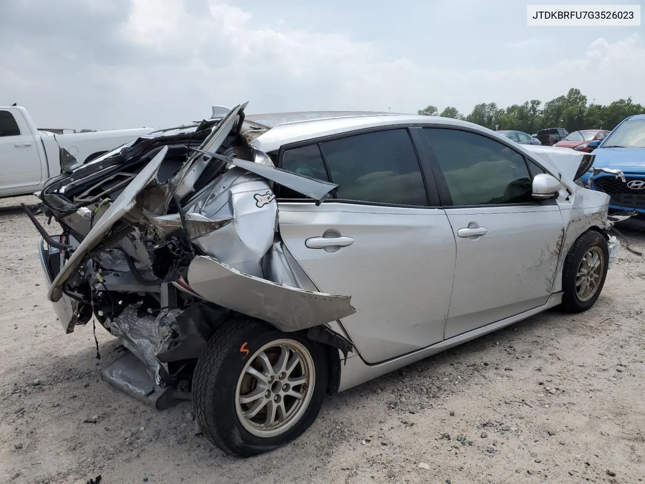 2016 Toyota Prius VIN: JTDKBRFU7G3526023 Lot: 40307019