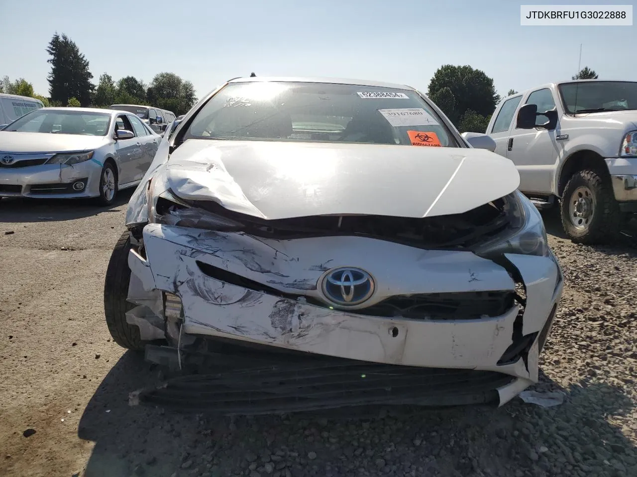 JTDKBRFU1G3022888 2016 Toyota Prius