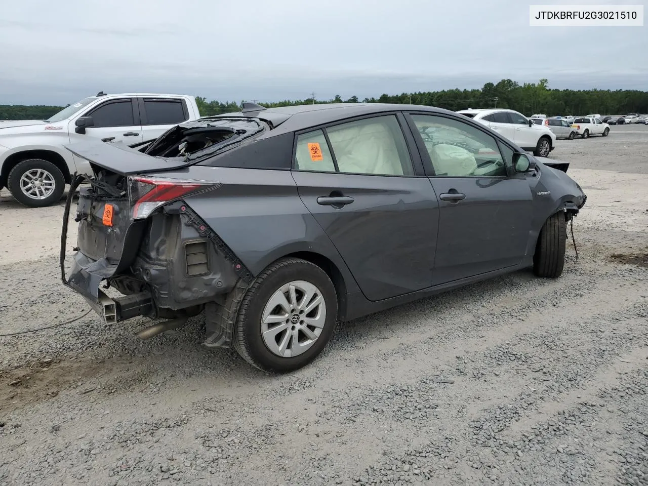 2016 Toyota Prius VIN: JTDKBRFU2G3021510 Lot: 62631734