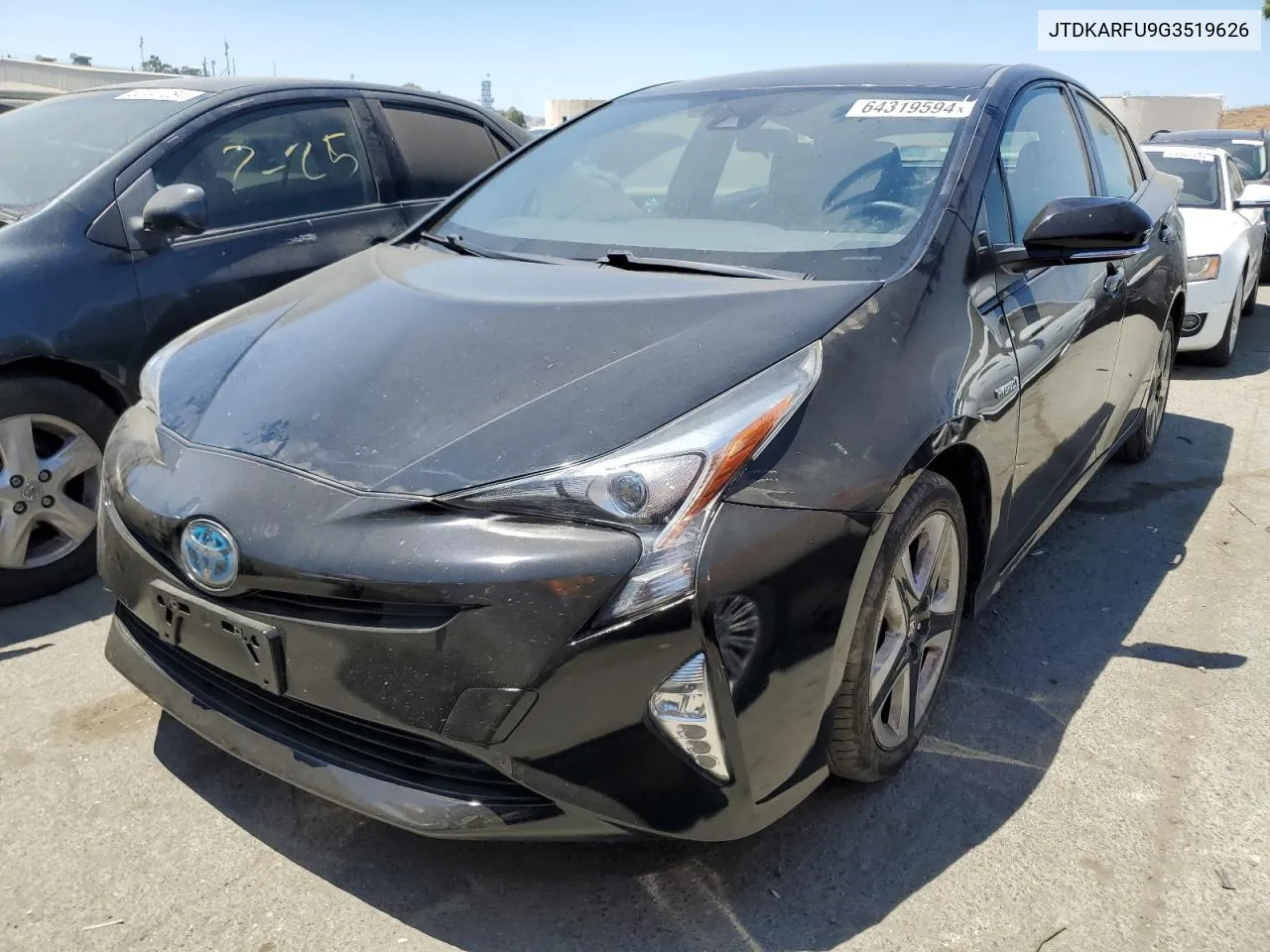 2016 Toyota Prius VIN: JTDKARFU9G3519626 Lot: 64319594