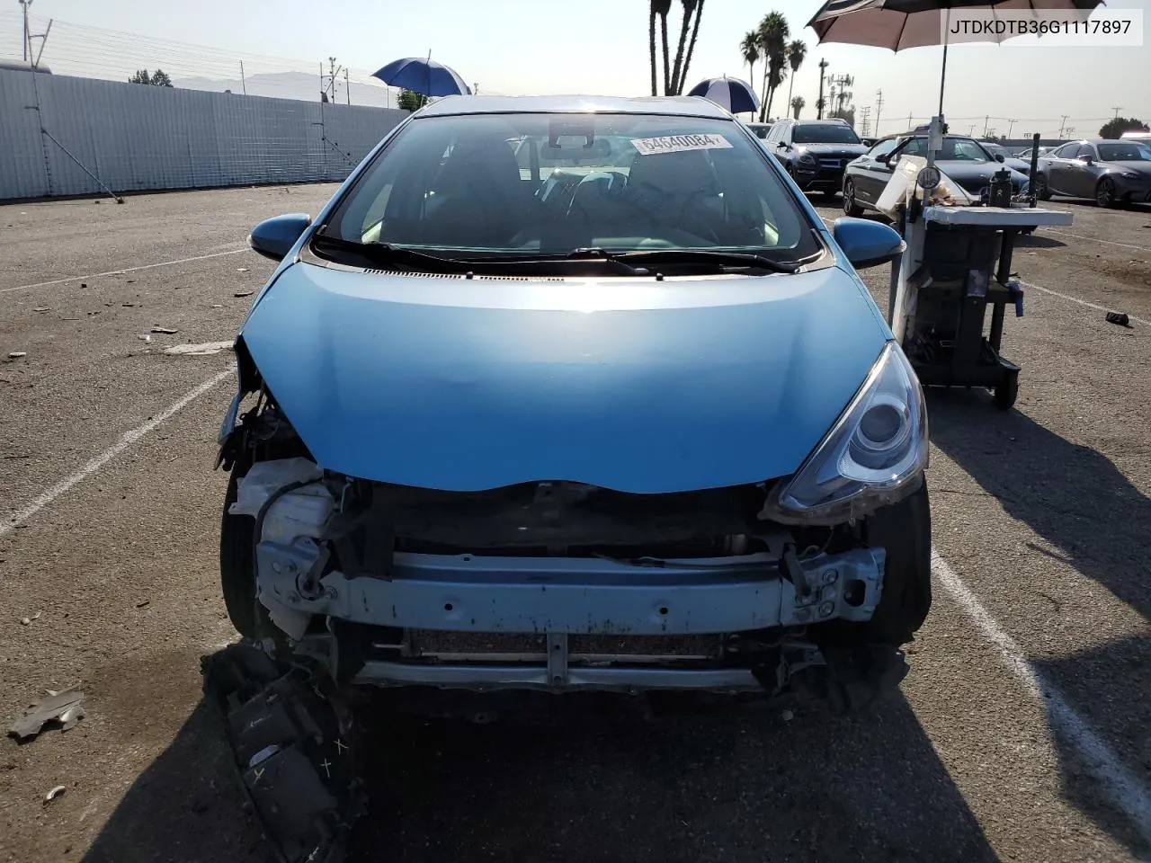 2016 Toyota Prius C VIN: JTDKDTB36G1117897 Lot: 64640084