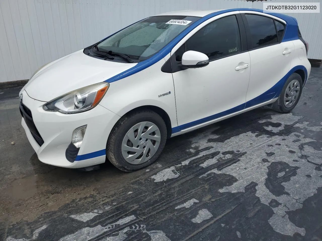 2016 Toyota Prius C VIN: JTDKDTB32G1123020 Lot: 66924354