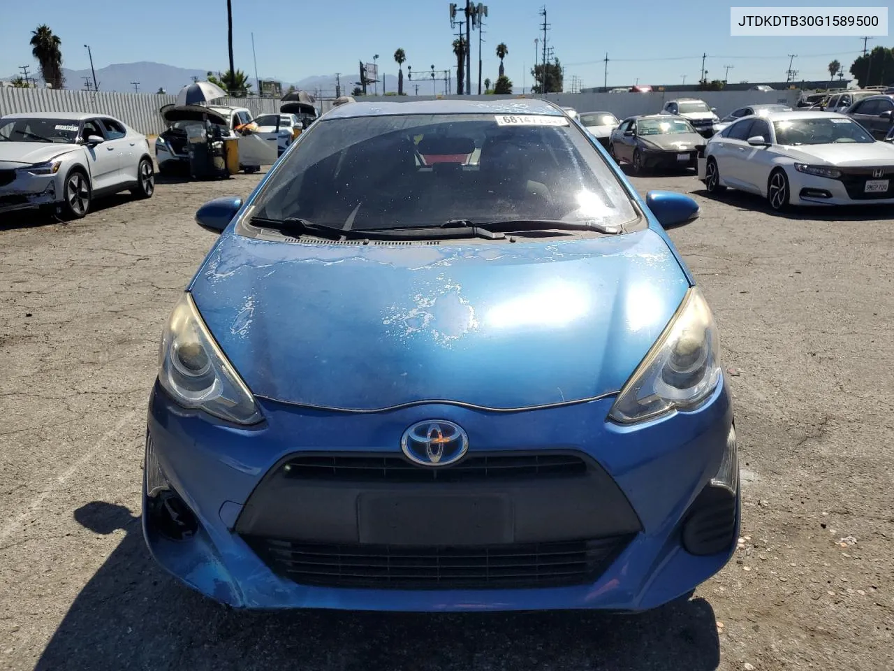 2016 Toyota Prius C VIN: JTDKDTB30G1589500 Lot: 68147704