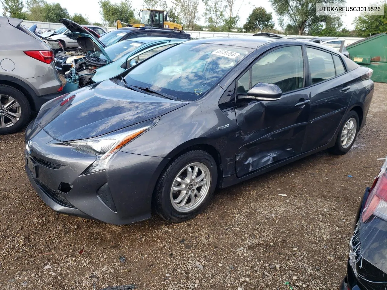 2016 Toyota Prius VIN: JTDKARFU5G3015526 Lot: 68751754