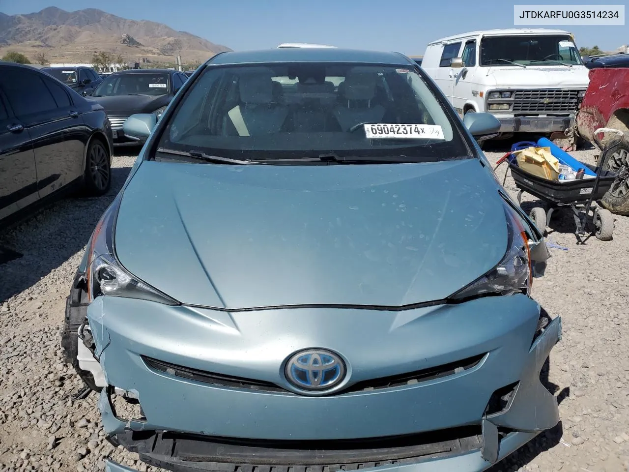 2016 Toyota Prius VIN: JTDKARFU0G3514234 Lot: 69042374