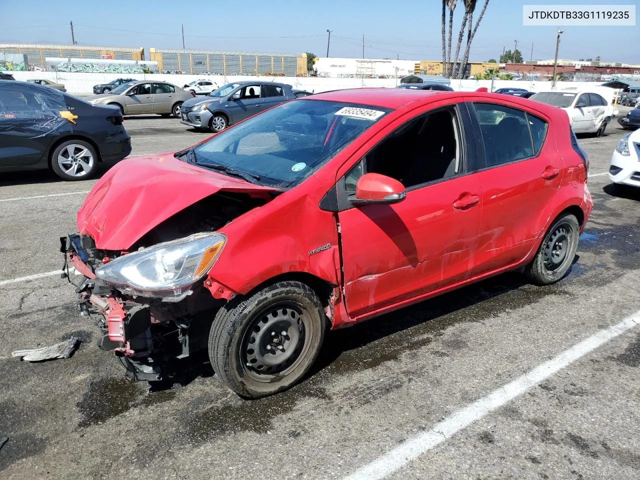 2016 Toyota Prius C VIN: JTDKDTB33G1119235 Lot: 69335494