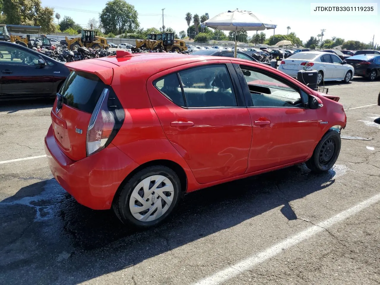 2016 Toyota Prius C VIN: JTDKDTB33G1119235 Lot: 69335494