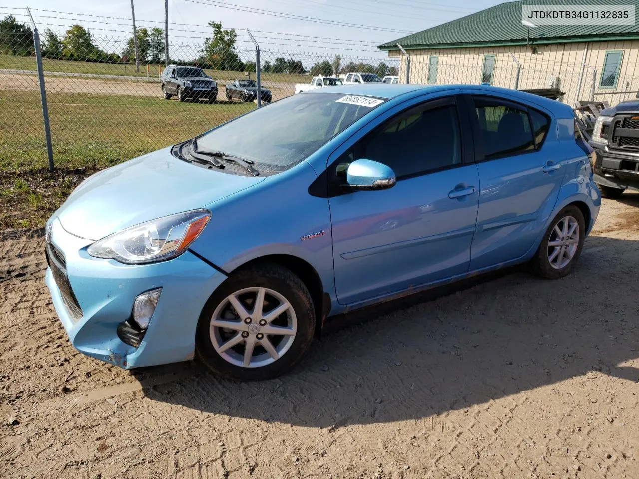 2016 Toyota Prius C VIN: JTDKDTB34G1132835 Lot: 69852114