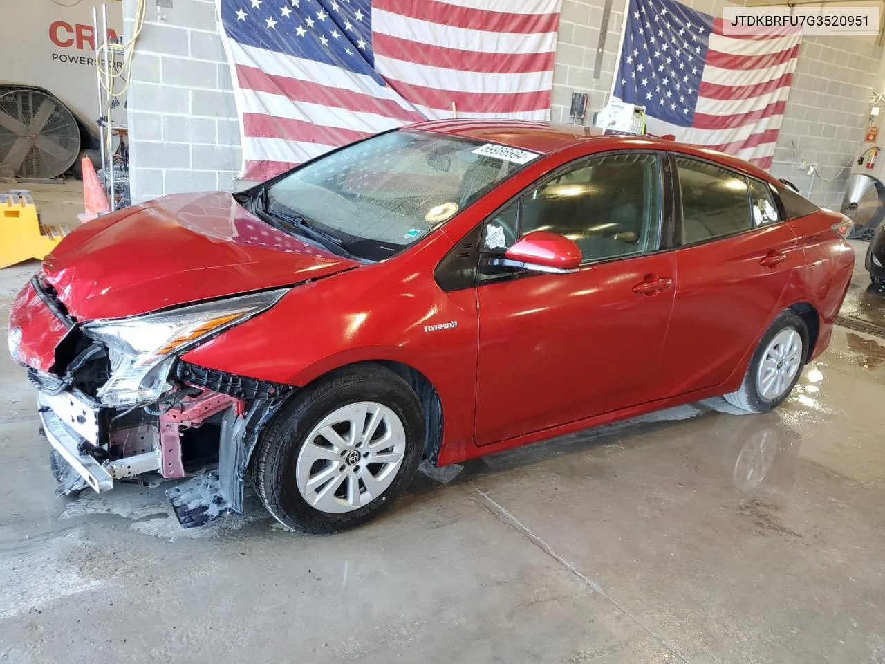 JTDKBRFU7G3520951 2016 Toyota Prius