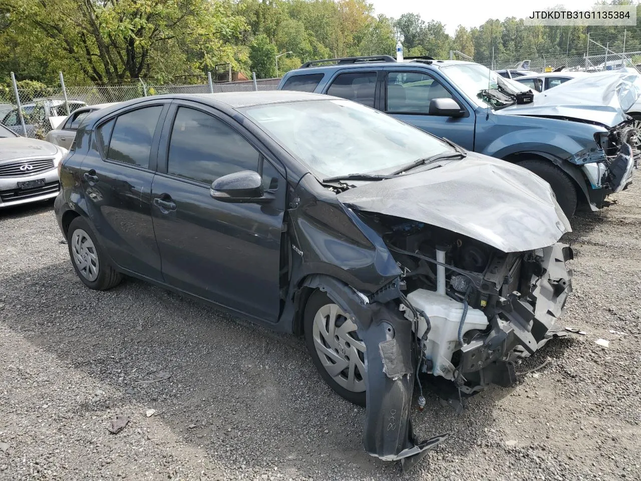 2016 Toyota Prius C VIN: JTDKDTB31G1135384 Lot: 70643734