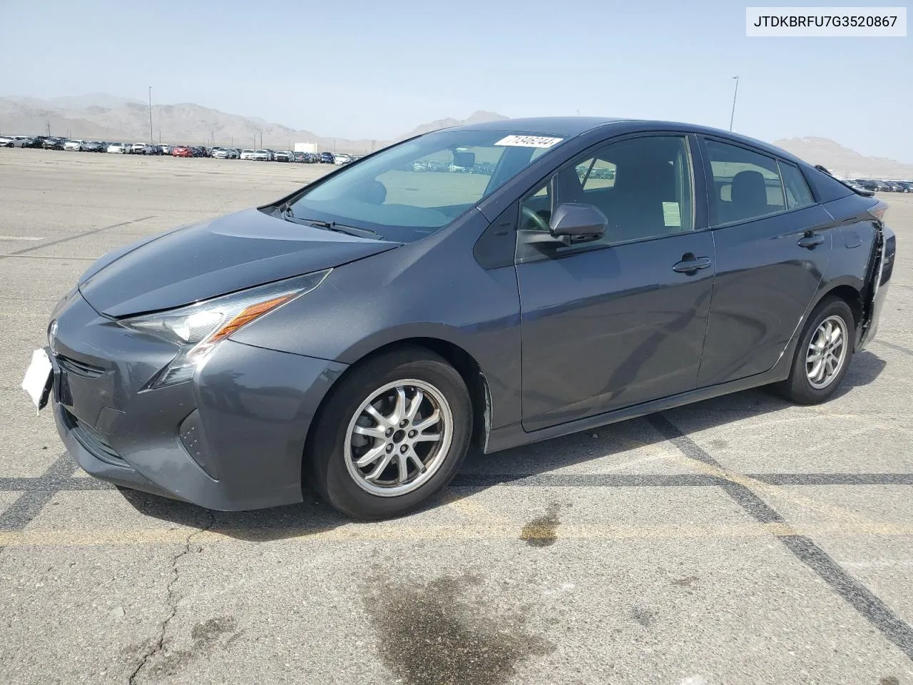 2016 Toyota Prius VIN: JTDKBRFU7G3520867 Lot: 71346244