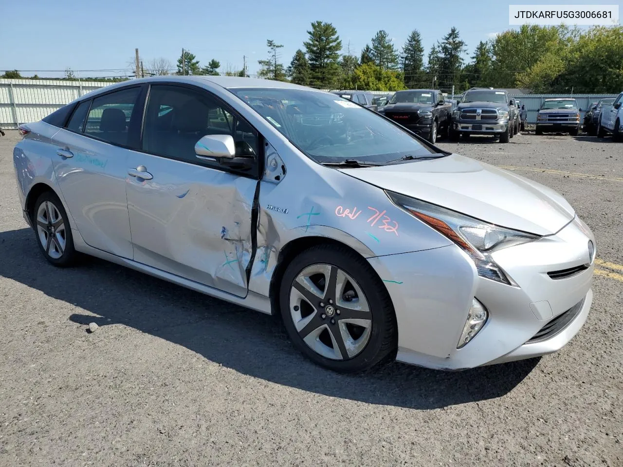 2016 Toyota Prius VIN: JTDKARFU5G3006681 Lot: 71396964