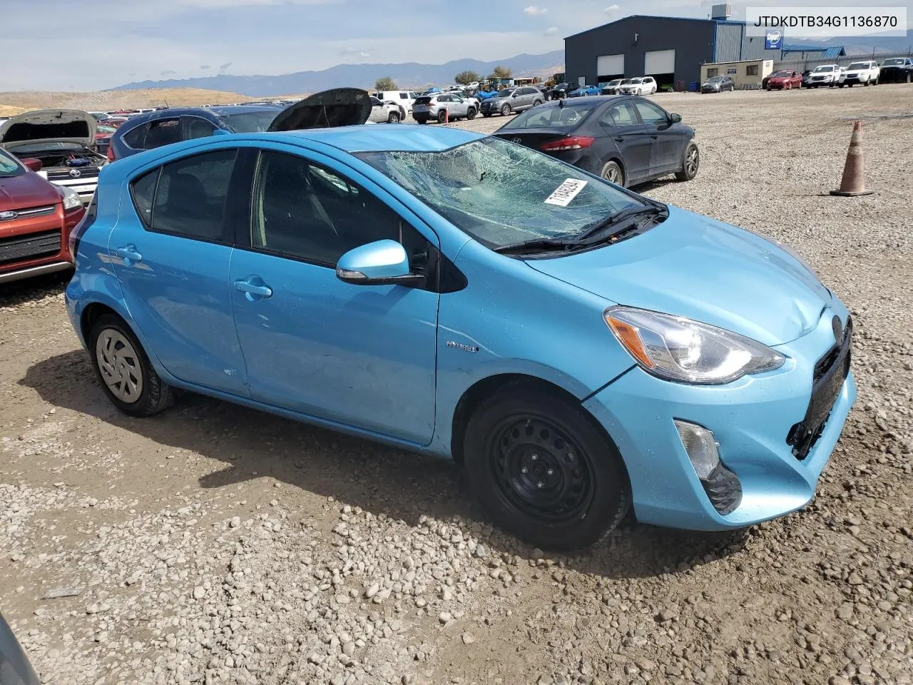 2016 Toyota Prius C VIN: JTDKDTB34G1136870 Lot: 71846294