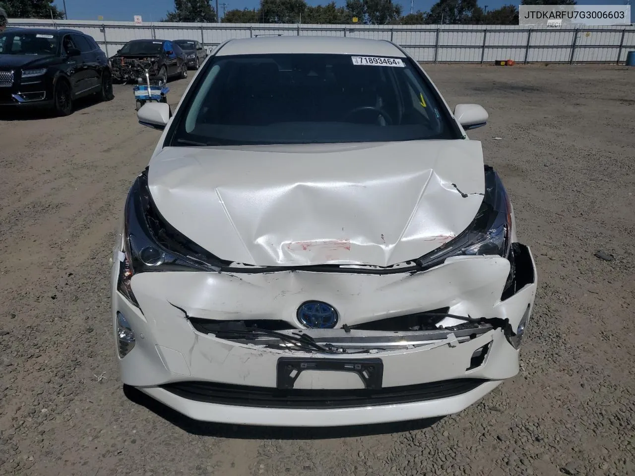 2016 Toyota Prius VIN: JTDKARFU7G3006603 Lot: 71893464