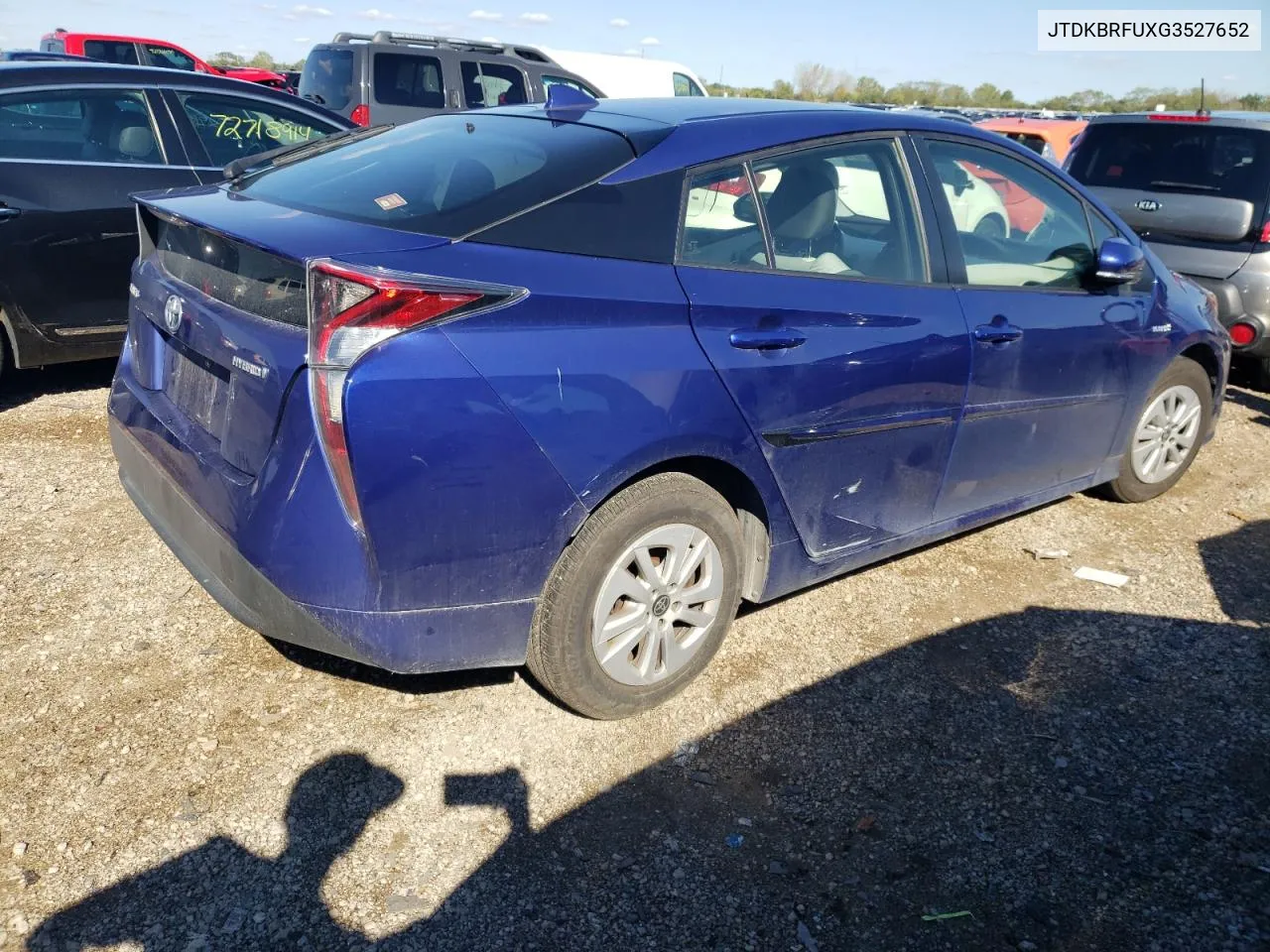 2016 Toyota Prius VIN: JTDKBRFUXG3527652 Lot: 71986114