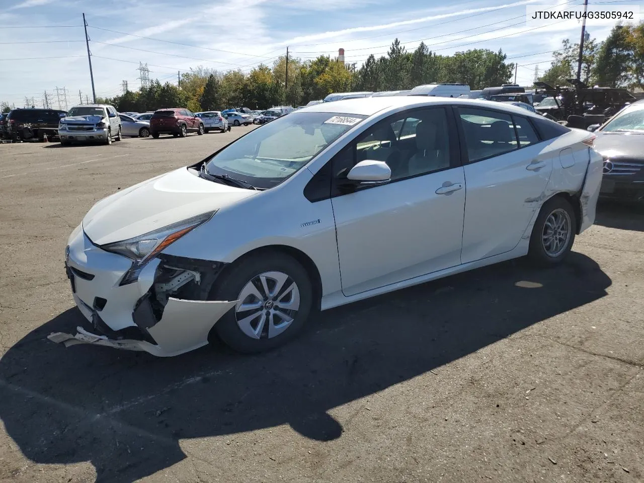 2016 Toyota Prius VIN: JTDKARFU4G3505942 Lot: 72168544