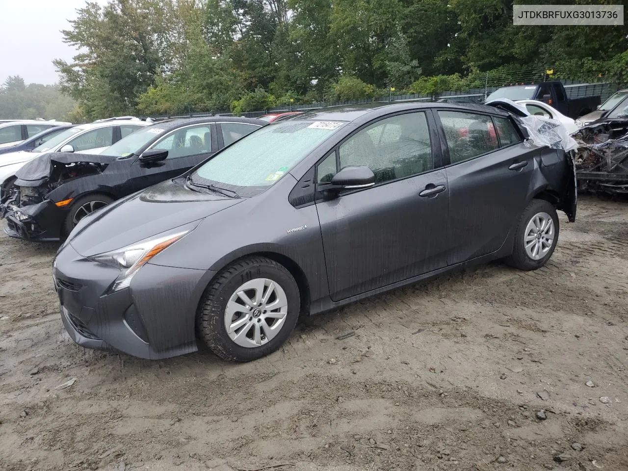 2016 Toyota Prius VIN: JTDKBRFUXG3013736 Lot: 72184774