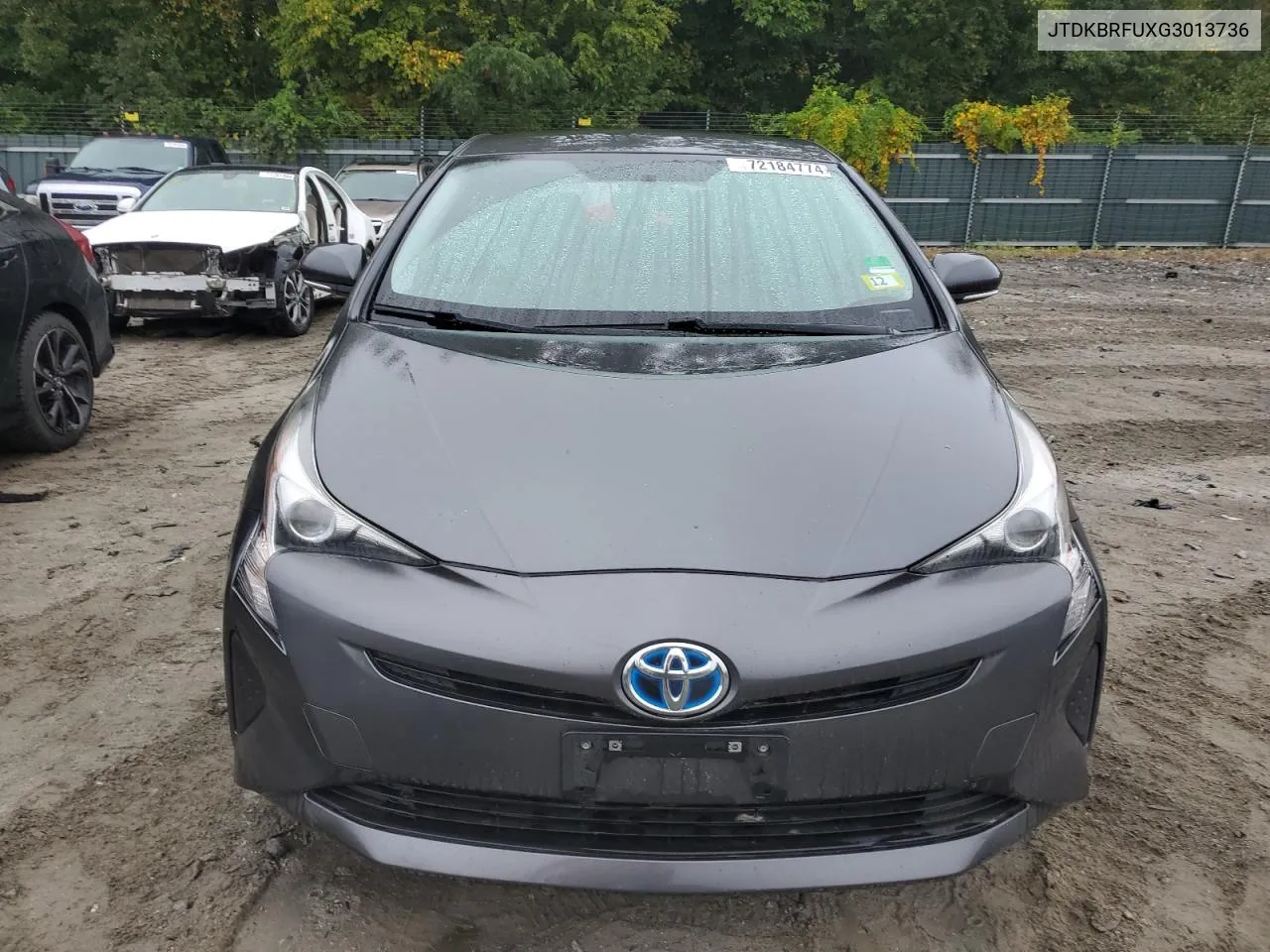 2016 Toyota Prius VIN: JTDKBRFUXG3013736 Lot: 72184774