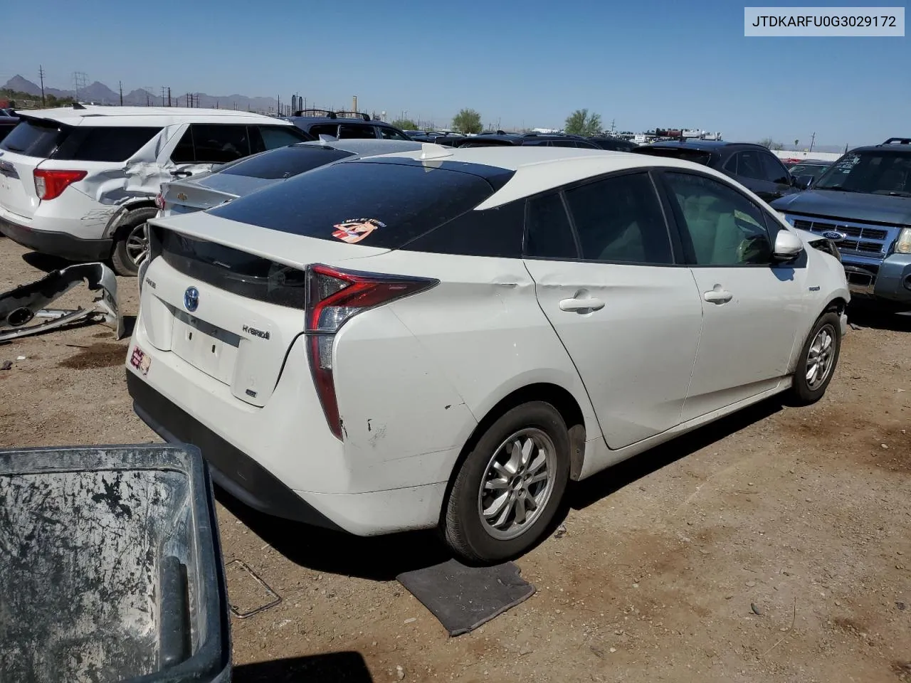 2016 Toyota Prius VIN: JTDKARFU0G3029172 Lot: 72358264