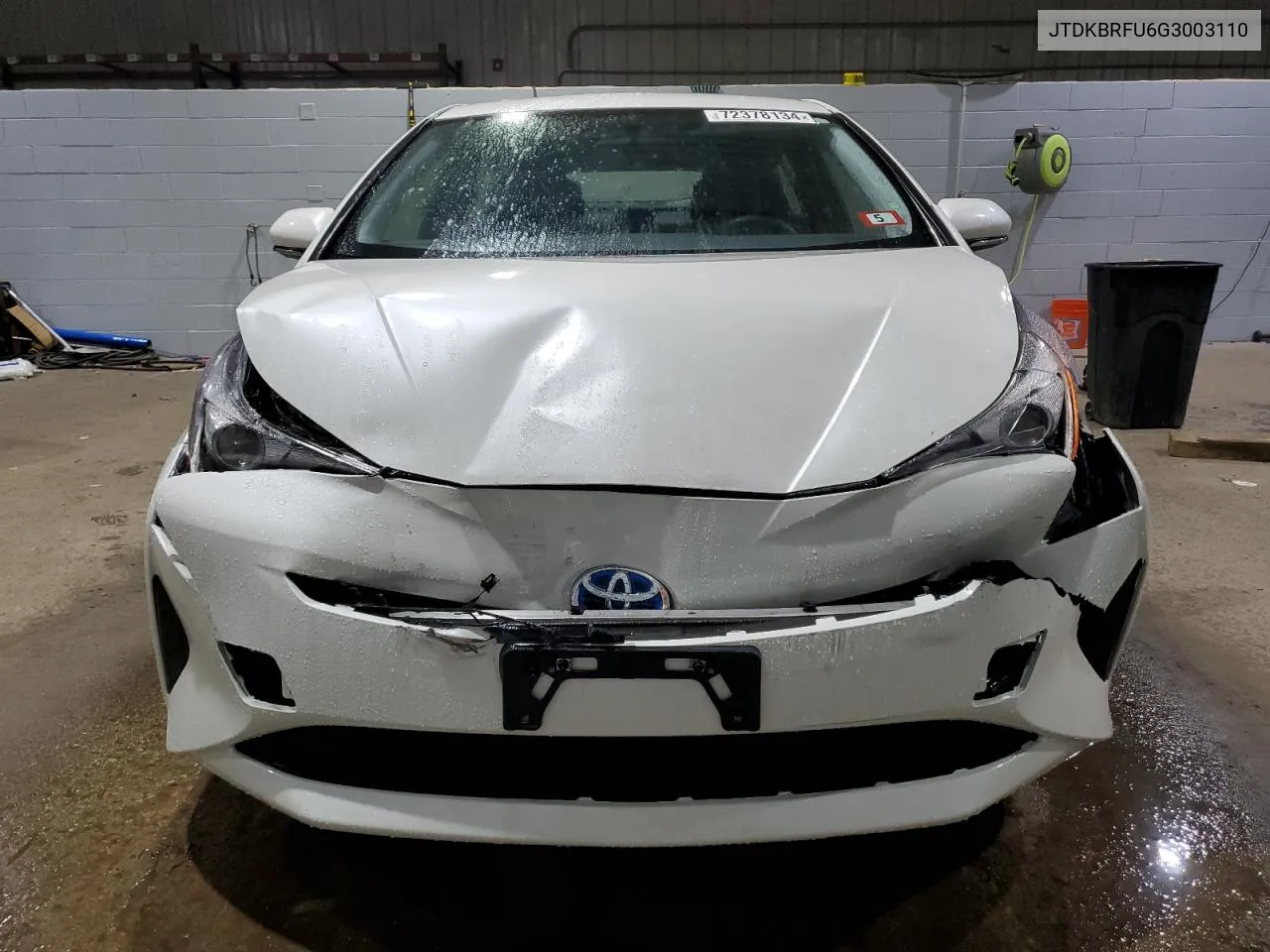 2016 Toyota Prius VIN: JTDKBRFU6G3003110 Lot: 72378134