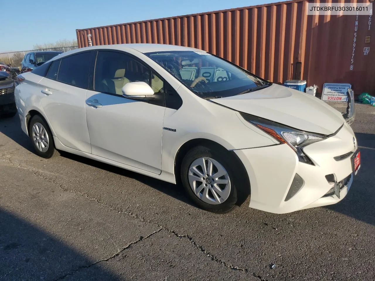 2016 Toyota Prius VIN: JTDKBRFU3G3016011 Lot: 72706784