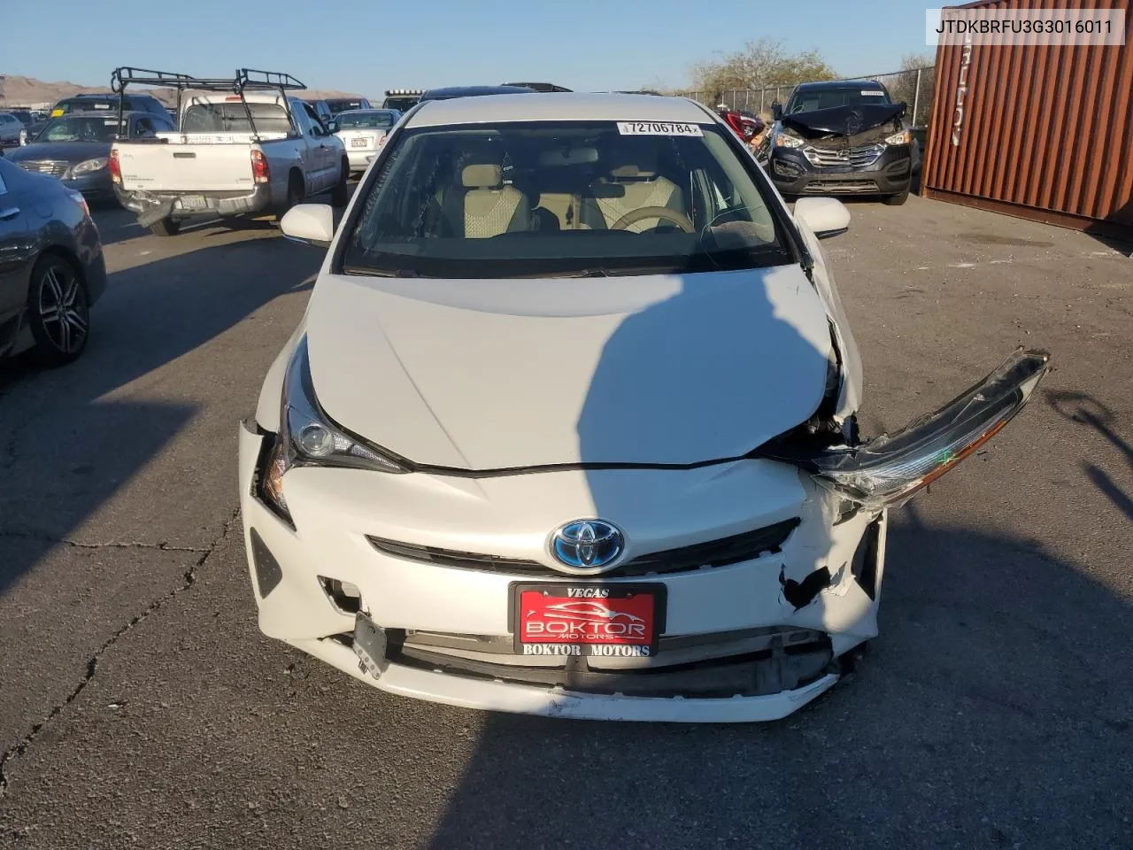 2016 Toyota Prius VIN: JTDKBRFU3G3016011 Lot: 72706784