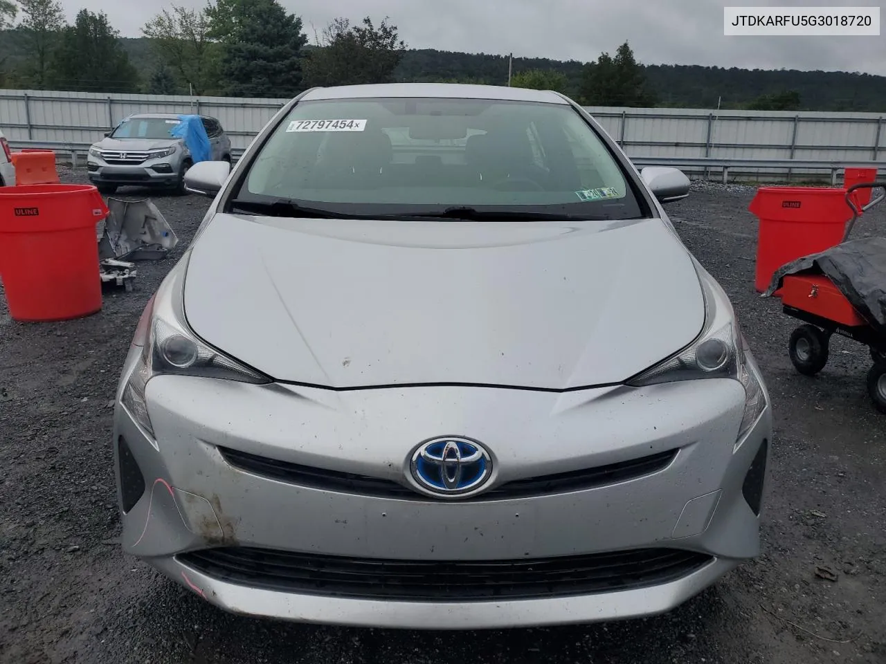 2016 Toyota Prius VIN: JTDKARFU5G3018720 Lot: 72797454