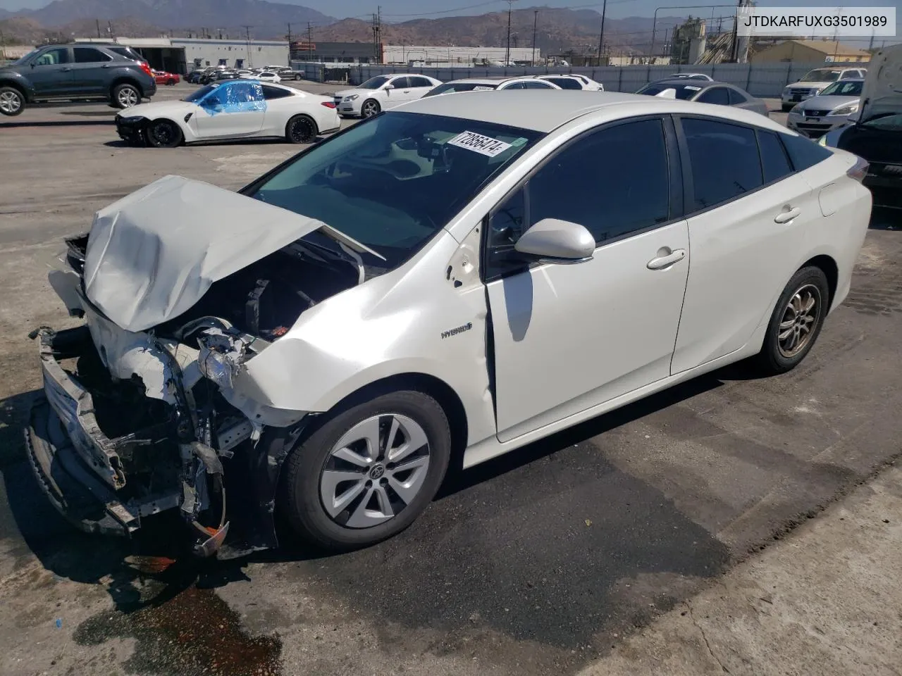 2016 Toyota Prius VIN: JTDKARFUXG3501989 Lot: 72856474