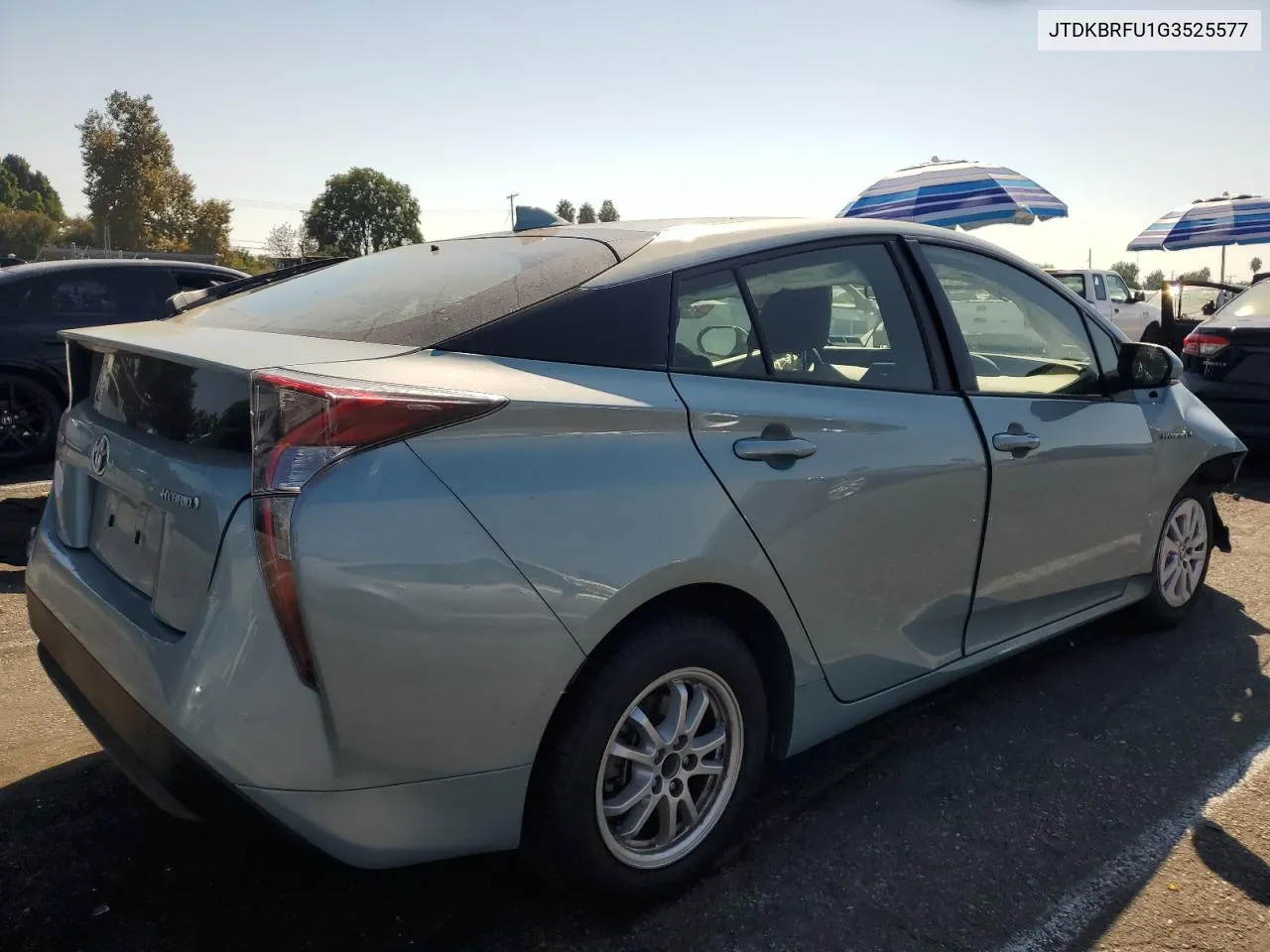 2016 Toyota Prius VIN: JTDKBRFU1G3525577 Lot: 72939434