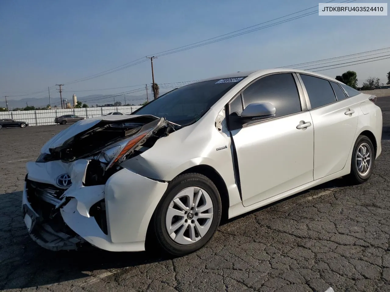 2016 Toyota Prius VIN: JTDKBRFU4G3524410 Lot: 73005234