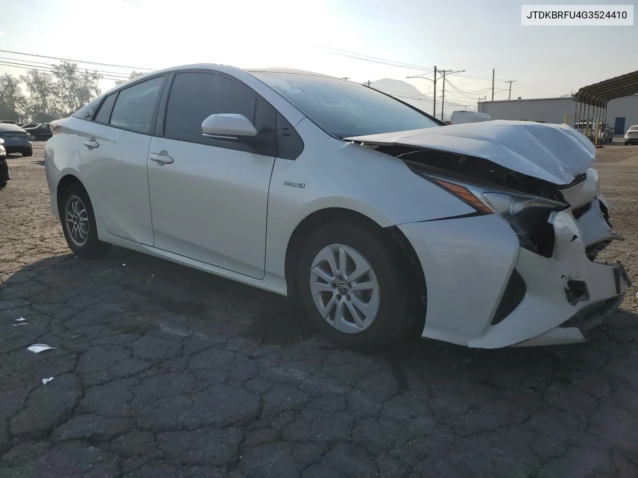 2016 Toyota Prius VIN: JTDKBRFU4G3524410 Lot: 73005234