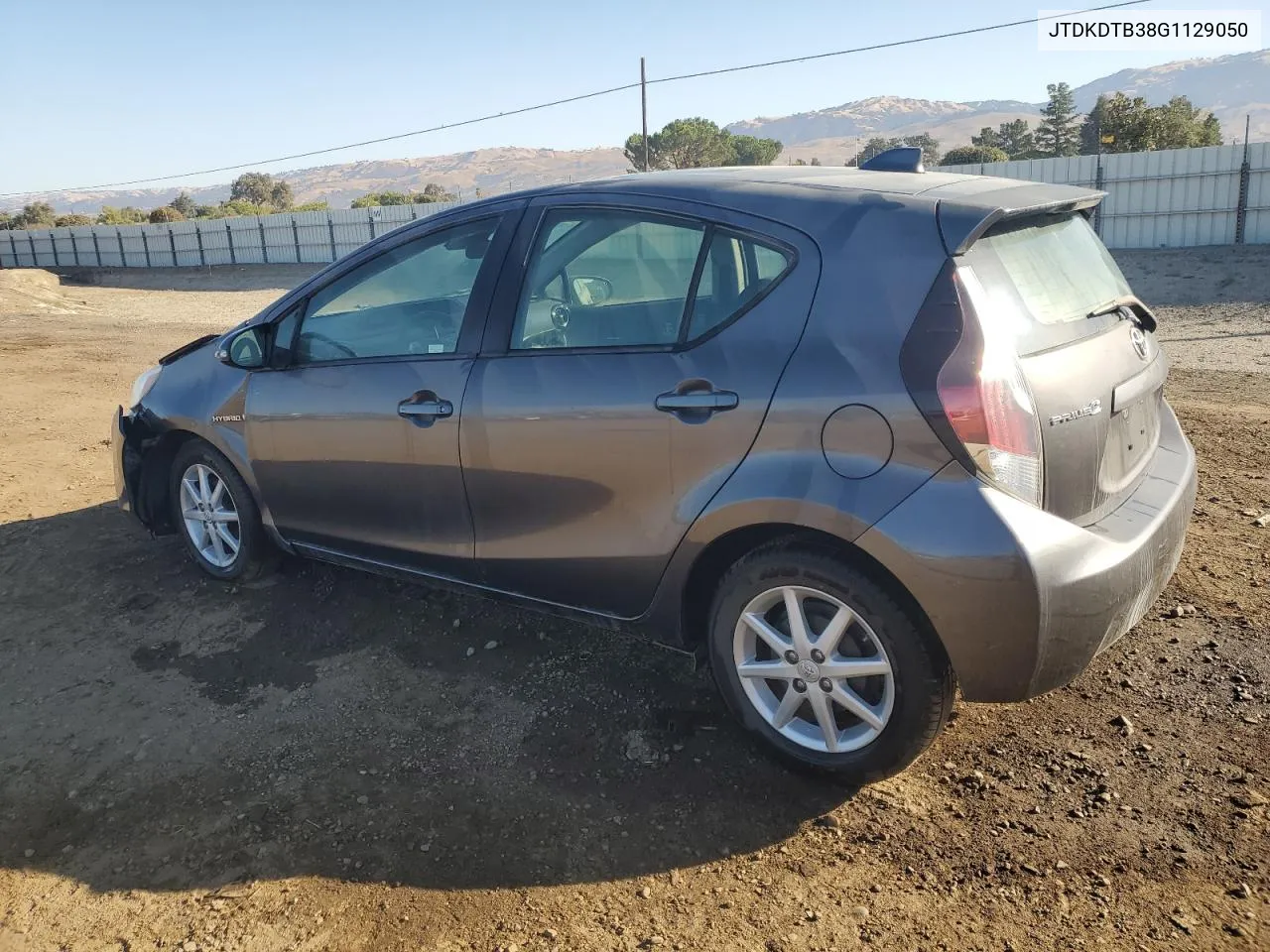 2016 Toyota Prius C VIN: JTDKDTB38G1129050 Lot: 73126564