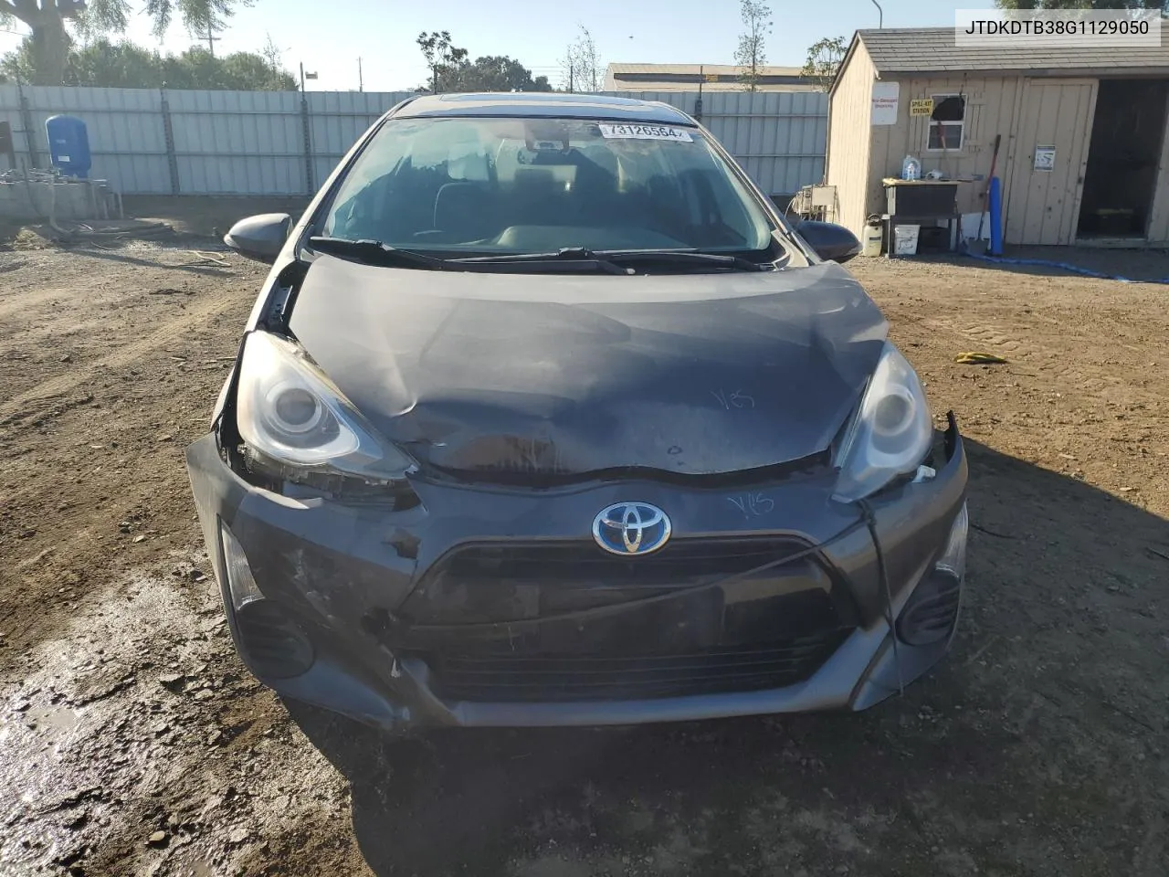 2016 Toyota Prius C VIN: JTDKDTB38G1129050 Lot: 73126564