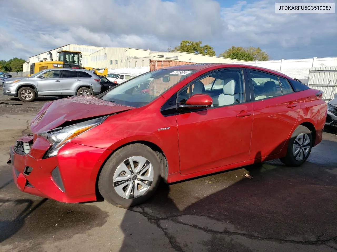 2016 Toyota Prius VIN: JTDKARFU5G3519087 Lot: 73319604