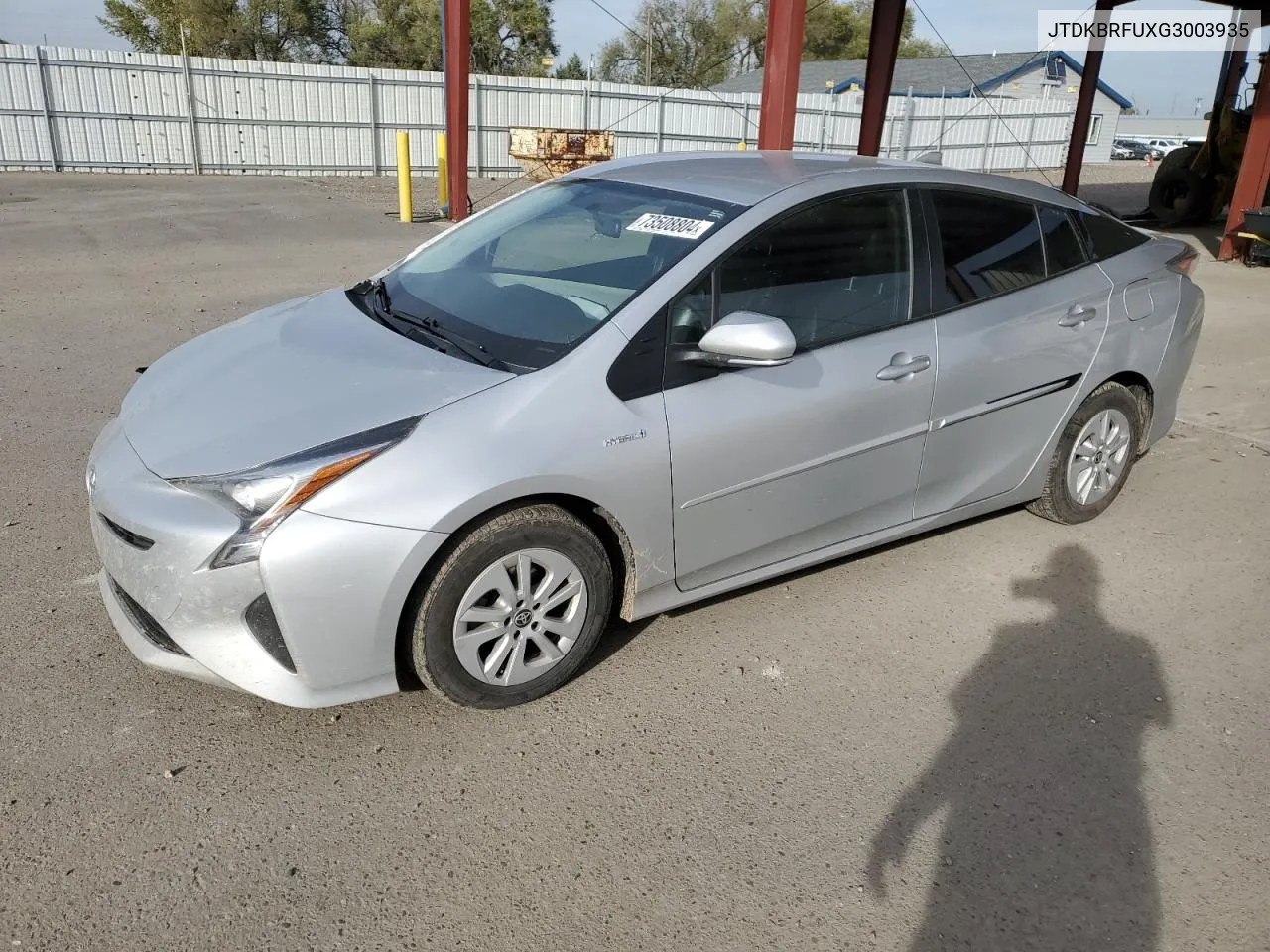 2016 Toyota Prius VIN: JTDKBRFUXG3003935 Lot: 73508804