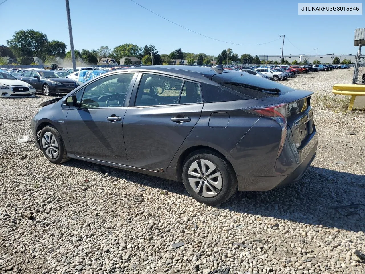 2016 Toyota Prius VIN: JTDKARFU3G3015346 Lot: 73562384