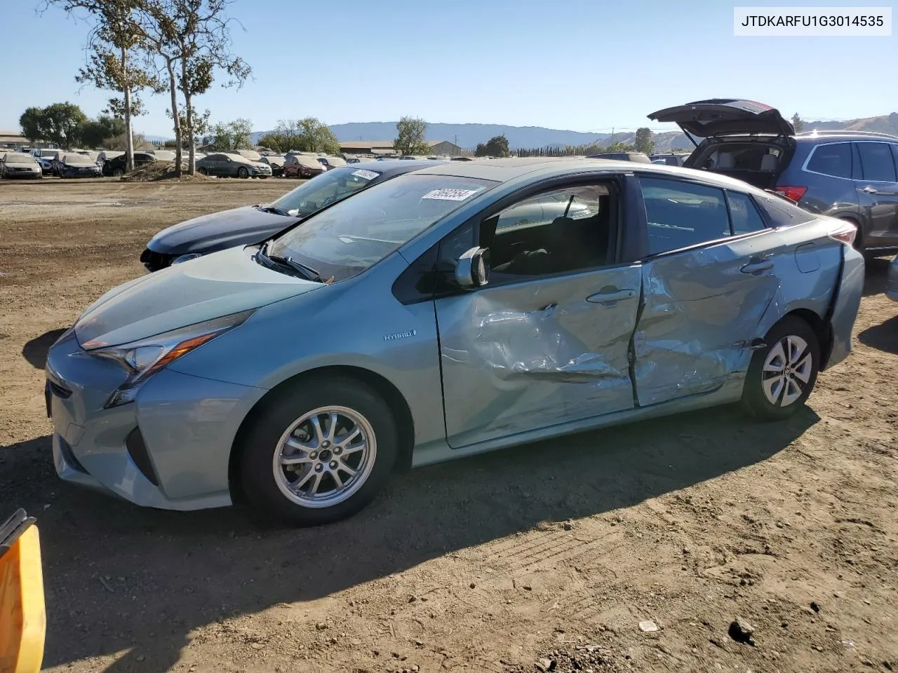 2016 Toyota Prius VIN: JTDKARFU1G3014535 Lot: 73692554