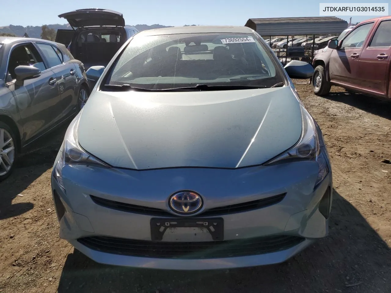 2016 Toyota Prius VIN: JTDKARFU1G3014535 Lot: 73692554