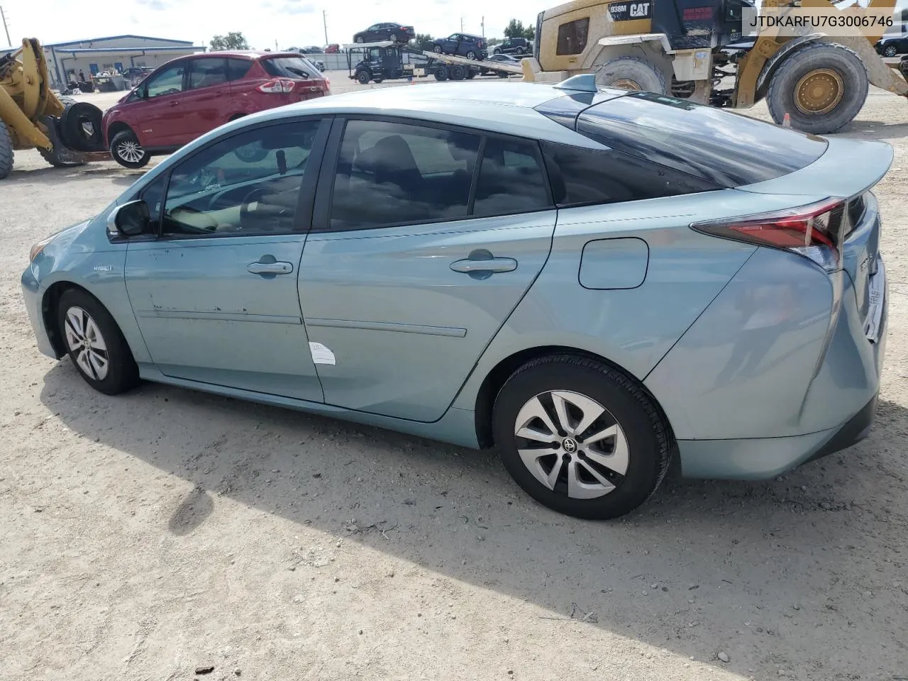 2016 Toyota Prius VIN: JTDKARFU7G3006746 Lot: 73704424