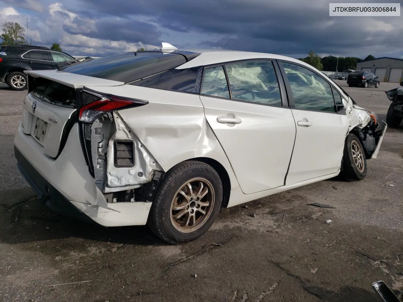 2016 Toyota Prius VIN: JTDKBRFU0G3006844 Lot: 73912234