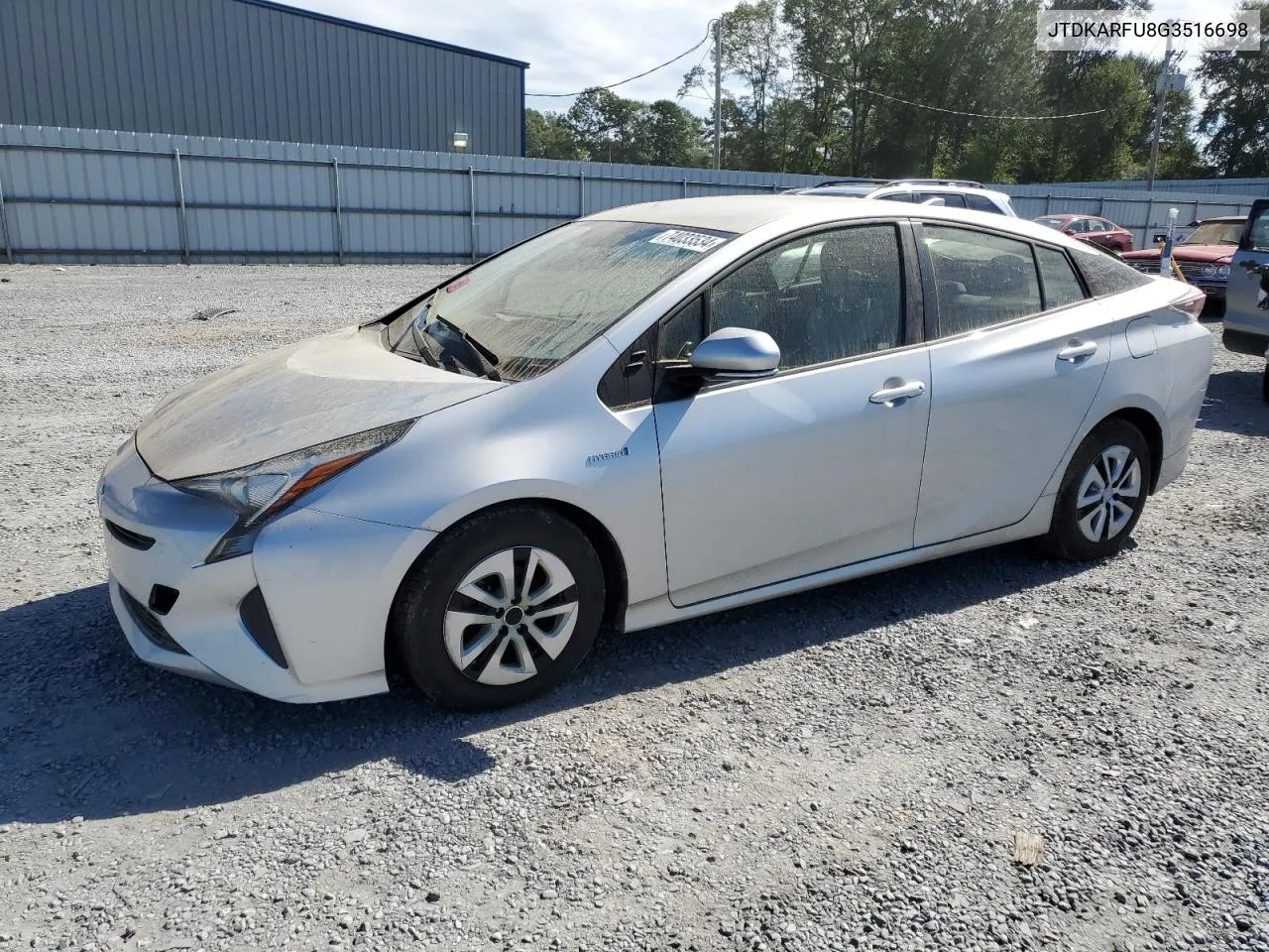 2016 Toyota Prius VIN: JTDKARFU8G3516698 Lot: 74033534