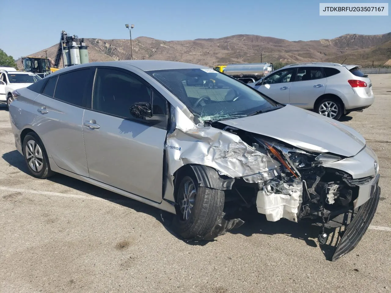 2016 Toyota Prius VIN: JTDKBRFU2G3507167 Lot: 74039544