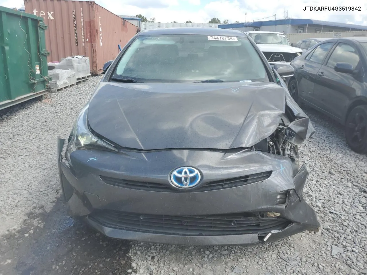 2016 Toyota Prius VIN: JTDKARFU4G3519842 Lot: 74476734