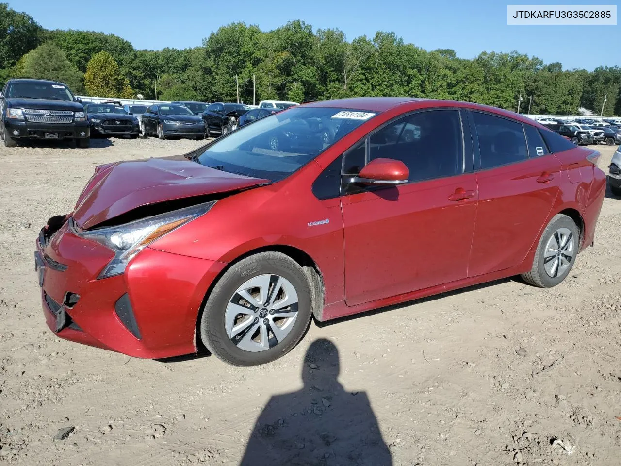 2016 Toyota Prius VIN: JTDKARFU3G3502885 Lot: 74537194