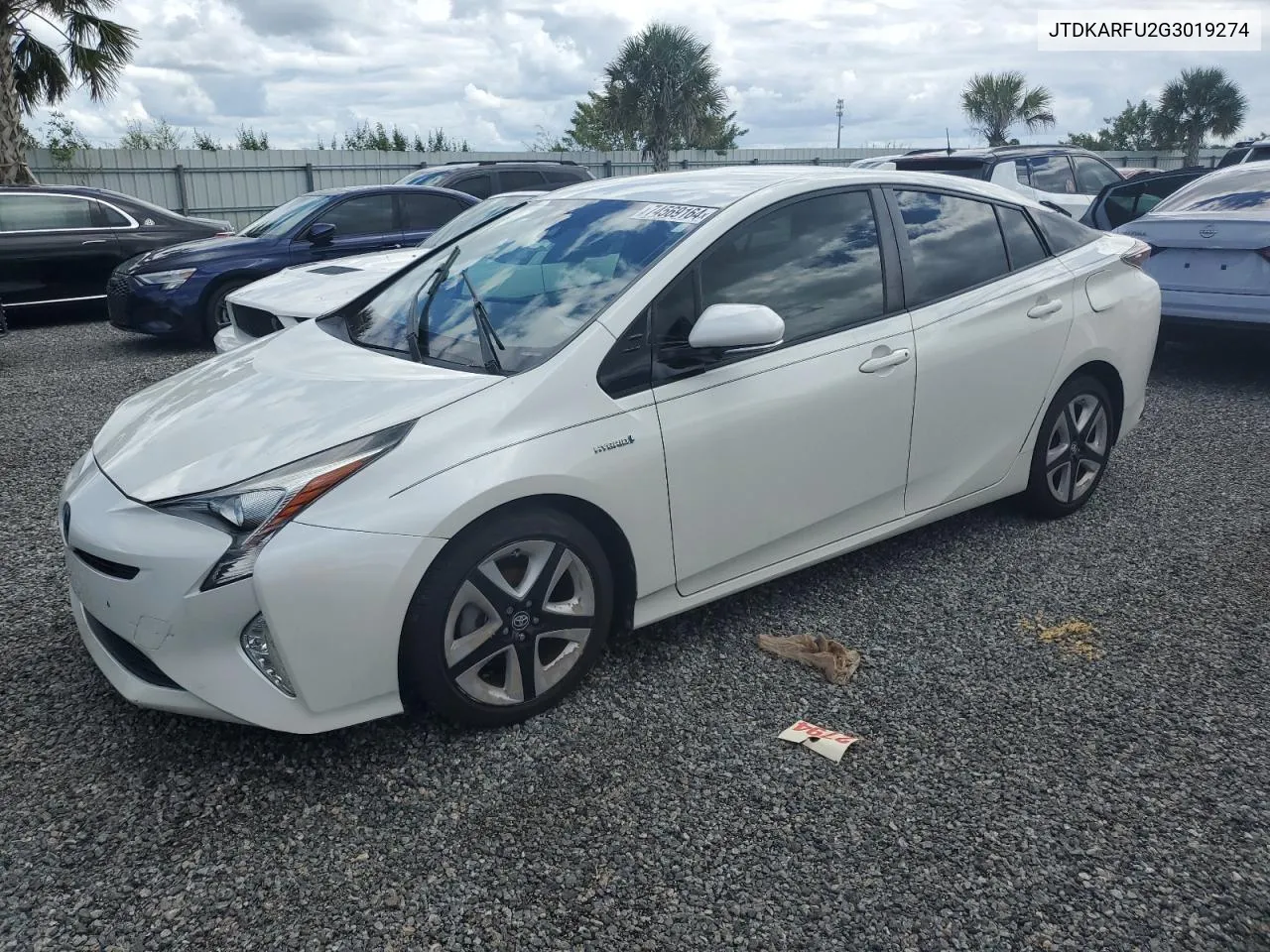 2016 Toyota Prius VIN: JTDKARFU2G3019274 Lot: 74569164