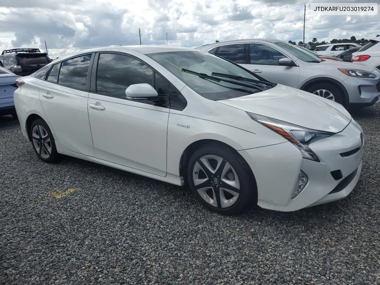 2016 Toyota Prius VIN: JTDKARFU2G3019274 Lot: 74569164